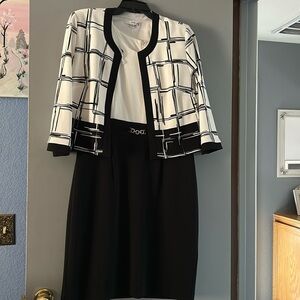 Studio one New York 2 piece black and cream dress